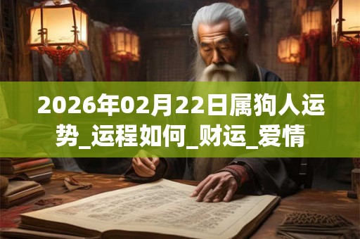 2026年02月22日属狗人运势_运程如何_财运_爱情 2026年02月22日属狗人运势_运程如何_财运_爱情