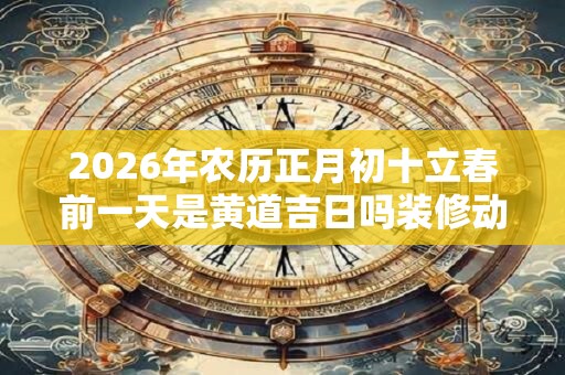 2026年农历正月初十立春前一天是黄道吉日吗装修动土好吗？