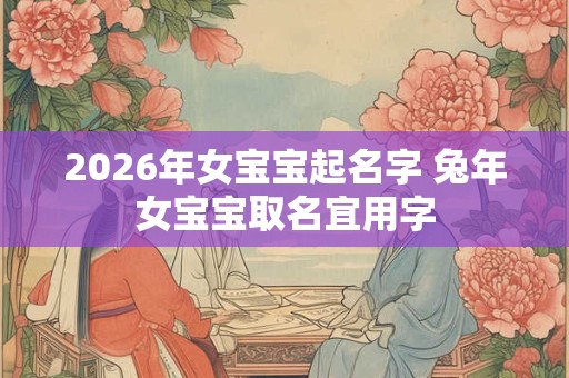 2026年女宝宝起名字 兔年女宝宝取名宜用字