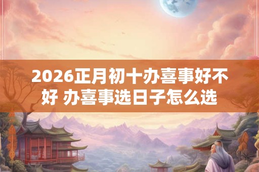 2026正月初十办喜事好不好 办喜事选日子怎么选