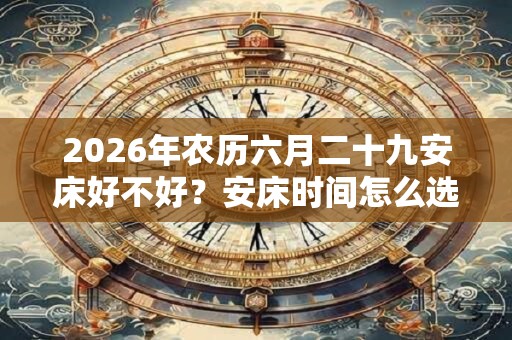 2026年农历六月二十九安床好不好？安床时间怎么选？