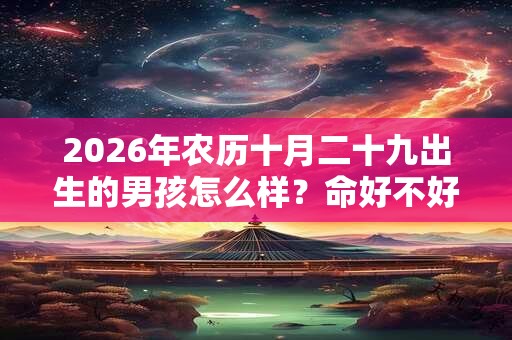 2026年农历十月二十九出生的男孩怎么样？命好不好？