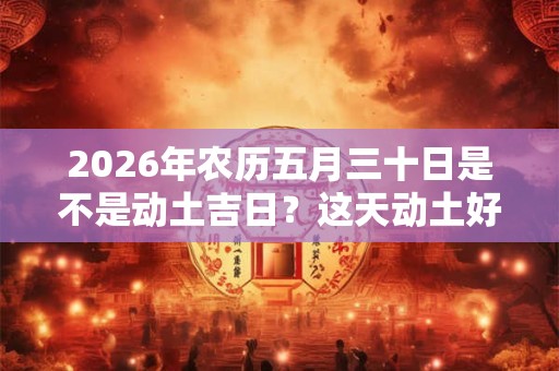 2026年农历五月三十日是不是动土吉日?这天动土好吗? 2026年农历五月三十日是不是动土吉日?这天动土好吗?