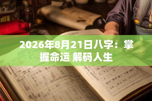 2026年8月21日八字：掌握命运 解码人生