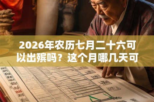 2026年农历七月二十六可以出殡吗？这个月哪几天可以出殡？