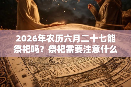 2026年农历六月二十七能祭祀吗？祭祀需要注意什么？