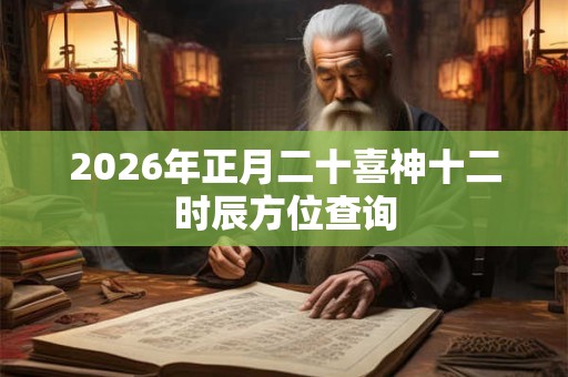 2026年正月二十喜神十二时辰方位查询