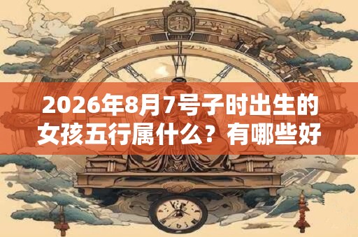 2026年8月7号子时出生的女孩五行属什么？有哪些好名字推荐呢