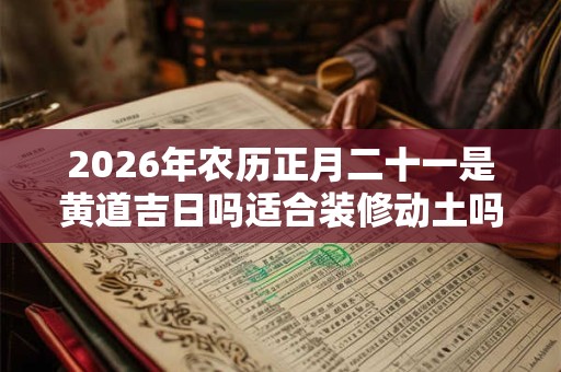 2026年农历正月二十一是黄道吉日吗适合装修动土吗？