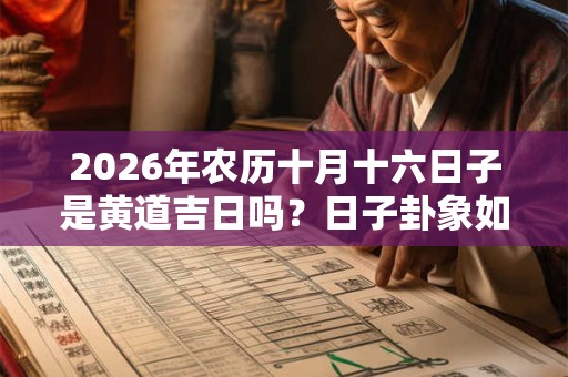 2026年农历十月十六日子是黄道吉日吗?日子卦象如何? 2026年农历十月十六日子是黄道吉日吗?日子卦象如何?