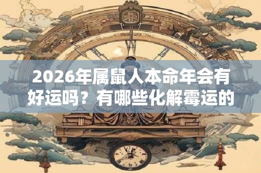 2026年属鼠人本命年会有好运吗？有哪些化解霉运的办法？