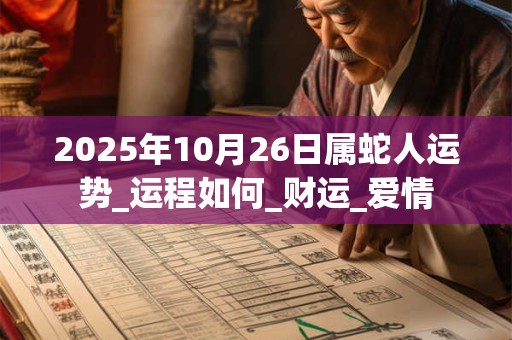 2025年10月26日属蛇人运势_运程如何_财运_爱情