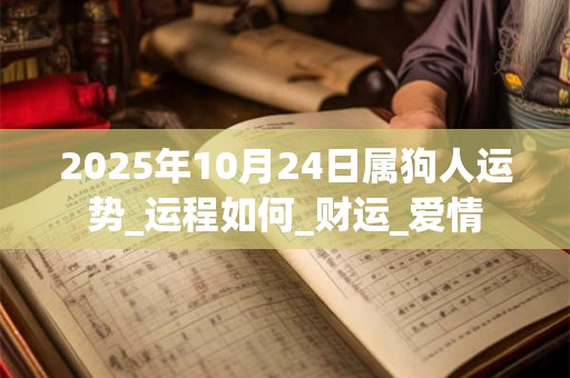 2025年10月24日属狗人运势_运程如何_财运_爱情