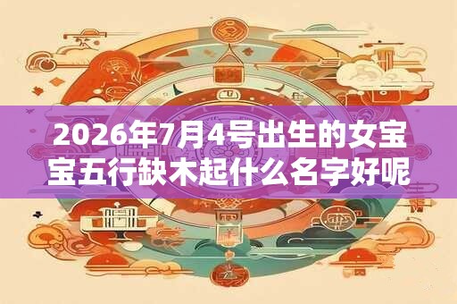 2026年7月4号出生的女宝宝五行缺木起什么名字好呢
