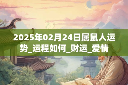 2025年02月24日属鼠人运势_运程如何_财运_爱情
