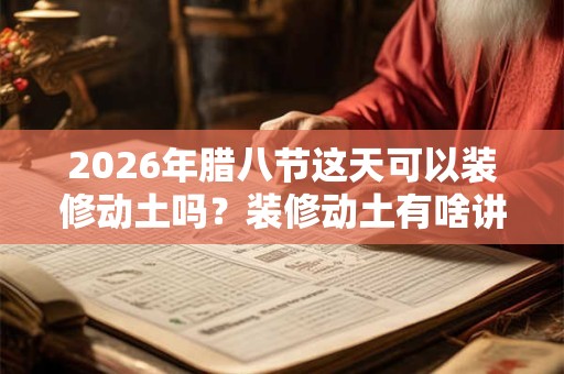 2026年腊八节这天可以装修动土吗？装修动土有啥讲究？