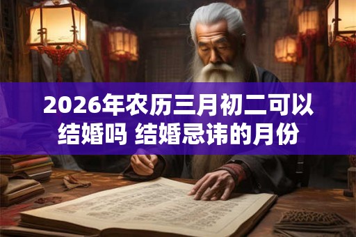 2026年农历三月初二可以结婚吗 结婚忌讳的月份 2026年农历三月初二可以结婚吗 结婚忌讳的月份