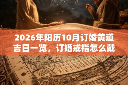2026年阳历10月订婚黄道吉日一览，订婚戒指怎么戴？