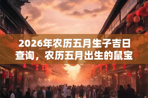 2026年农历五月生子吉日查询，农历五月出生的鼠宝宝好吗？
