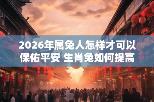 2026年属兔人怎样才可以保佑平安 生肖兔如何提高健康运势 2026年属兔人怎样才可以保佑平安 生肖兔如何提高健康运势