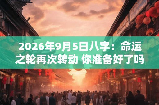 2026年9月5日八字：命运之轮再次转动 你准备好了吗