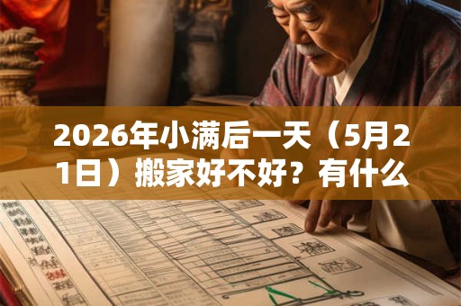 2026年小满后一天(5月21日)搬家好不好?有什么注意事项? 2026年小满后一天(5月21日)搬家好不好?有什么注意事项?