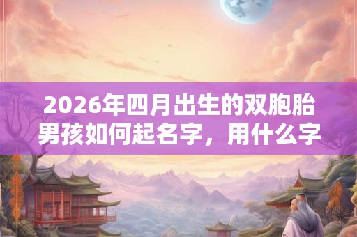 2026年四月出生的双胞胎男孩如何起名字,用什么字比较好 2026年四月出生的双胞胎男孩如何起名字,用什么字比较好