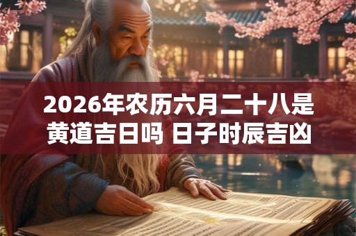 2026年农历六月二十八是黄道吉日吗 日子时辰吉凶