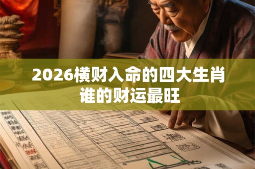 2026横财入命的四大生肖 谁的财运最旺