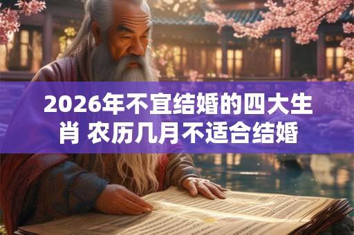 2026年不宜结婚的四大生肖 农历几月不适合结婚