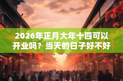 2026年正月大年十四可以开业吗？当天的日子好不好？