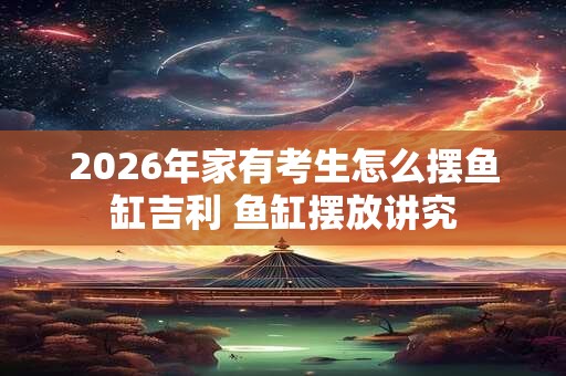 2026年家有考生怎么摆鱼缸吉利 鱼缸摆放讲究
