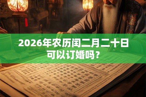 2026年农历闰二月二十日可以订婚吗？