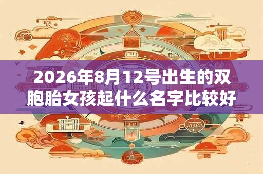 2026年8月12号出生的双胞胎女孩起什么名字比较好听上口,五行属什么? 2026年8月12号出生的双胞胎女孩起什么名字比较好听上口,五行属什么?