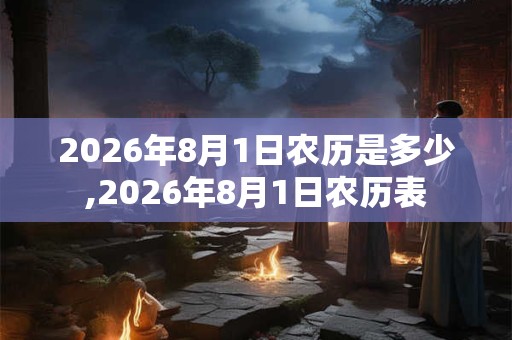 2026年8月1日农历是多少,2026年8月1日农历表 2026年8月1日农历是多少,2026年8月1日农历表