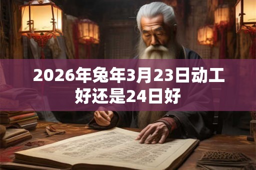 2026年兔年3月23日动工好还是24日好