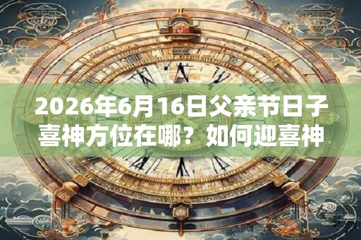 2026年6月16日父亲节日子喜神方位在哪?如何迎喜神? 2026年6月16日父亲节日子喜神方位在哪?如何迎喜神?