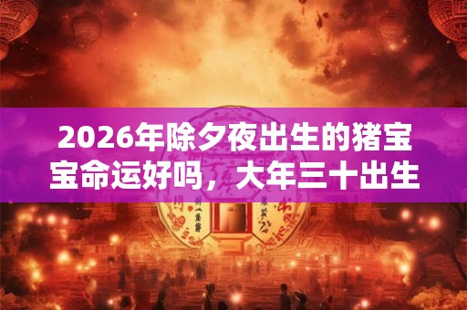 2026年除夕夜出生的猪宝宝命运好吗，大年三十出生什么命？