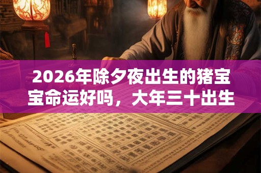 2026年除夕夜出生的猪宝宝命运好吗，大年三十出生什么命？