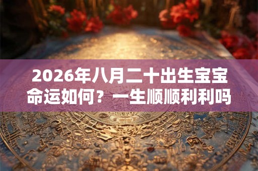 2026年八月二十出生宝宝命运如何？一生顺顺利利吗？
