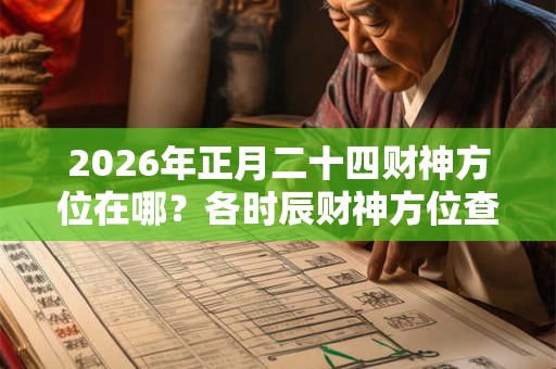 2026年正月二十四财神方位在哪？各时辰财神方位查询