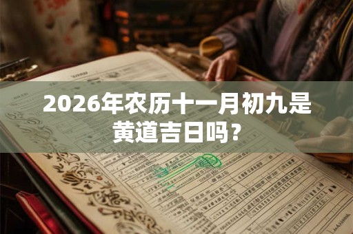 2026年农历十一月初九是黄道吉日吗？