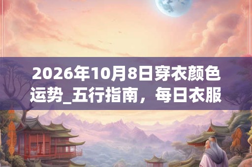 2026年10月8日穿衣颜色运势_五行指南,每日衣服颜色幸运色 2026年10月8日穿衣颜色运势_五行指南,每日衣服颜色幸运色