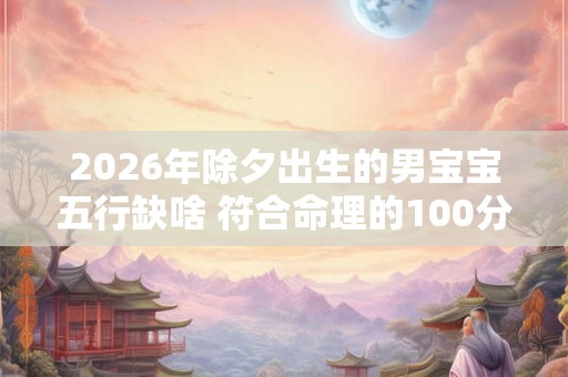 2026年除夕出生的男宝宝五行缺啥 符合命理的100分名字精选