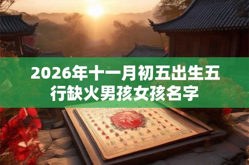 2026年十一月初五出生五行缺火男孩女孩名字