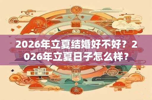 2026年立夏结婚好不好？2026年立夏日子怎么样？