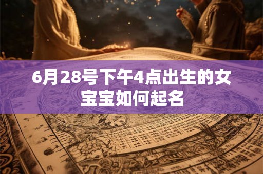 6月28号下午4点出生的女宝宝如何起名