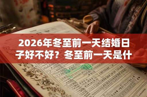 2026年冬至前一天结婚日子好不好？冬至前一天是什么日子？