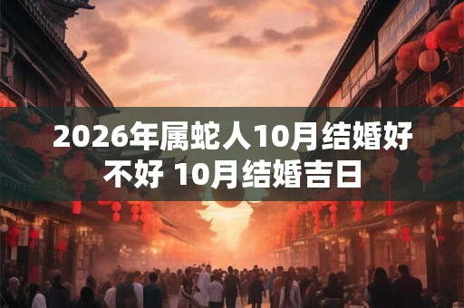 2026年属蛇人10月结婚好不好 10月结婚吉日 2026年属蛇人10月结婚好不好 10月结婚吉日