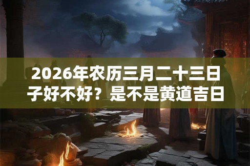 2026年农历三月二十三日子好不好？是不是黄道吉日？